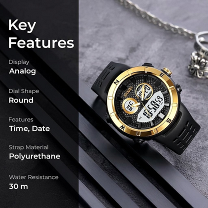 Premium Rugged Sports Watch Dual Display Tactical Wristwatch