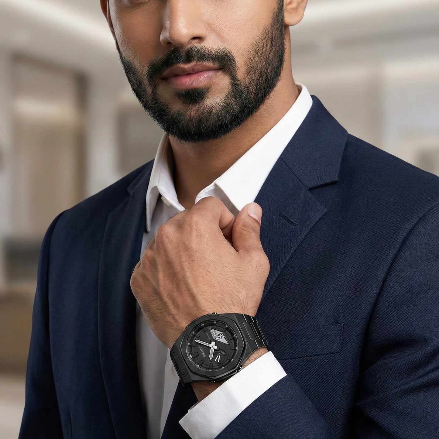 Men Watch Dual-Display Electronic Watch With Luminous 50m Waterproof Watch Fashion Multifunctional Sports Watch For Men