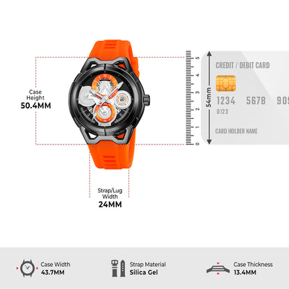 Skmei Quartz Analog Dial Silica Gel Strap Watch for Men - 9349