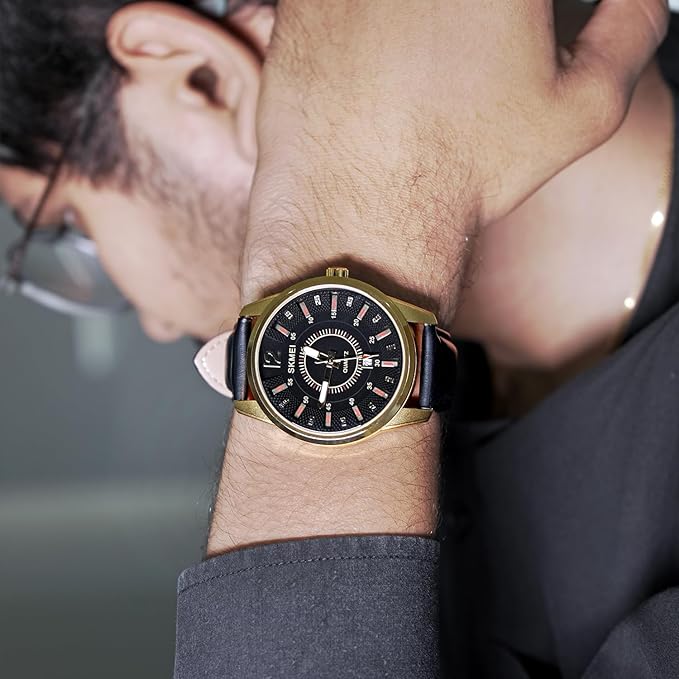 Premium Analog Watch for Men with Elegant Designer Dial and Classic Leather Strap
