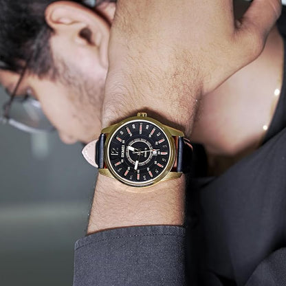 Premium Analog Watch for Men with Elegant Designer Dial and Classic Leather Strap
