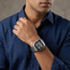 Digital Watch for Men with Silver Metal Strap and Round Dial for Casual & Formal Wear