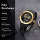 Analog-Digital Watch for Men with Gold Black Polyurethane Strap and Round Dial for Casual & Formal Wear