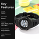 Digital Watch for Kids with Black Polyurethane Strap and Round Dial for Casual & Formal Wear