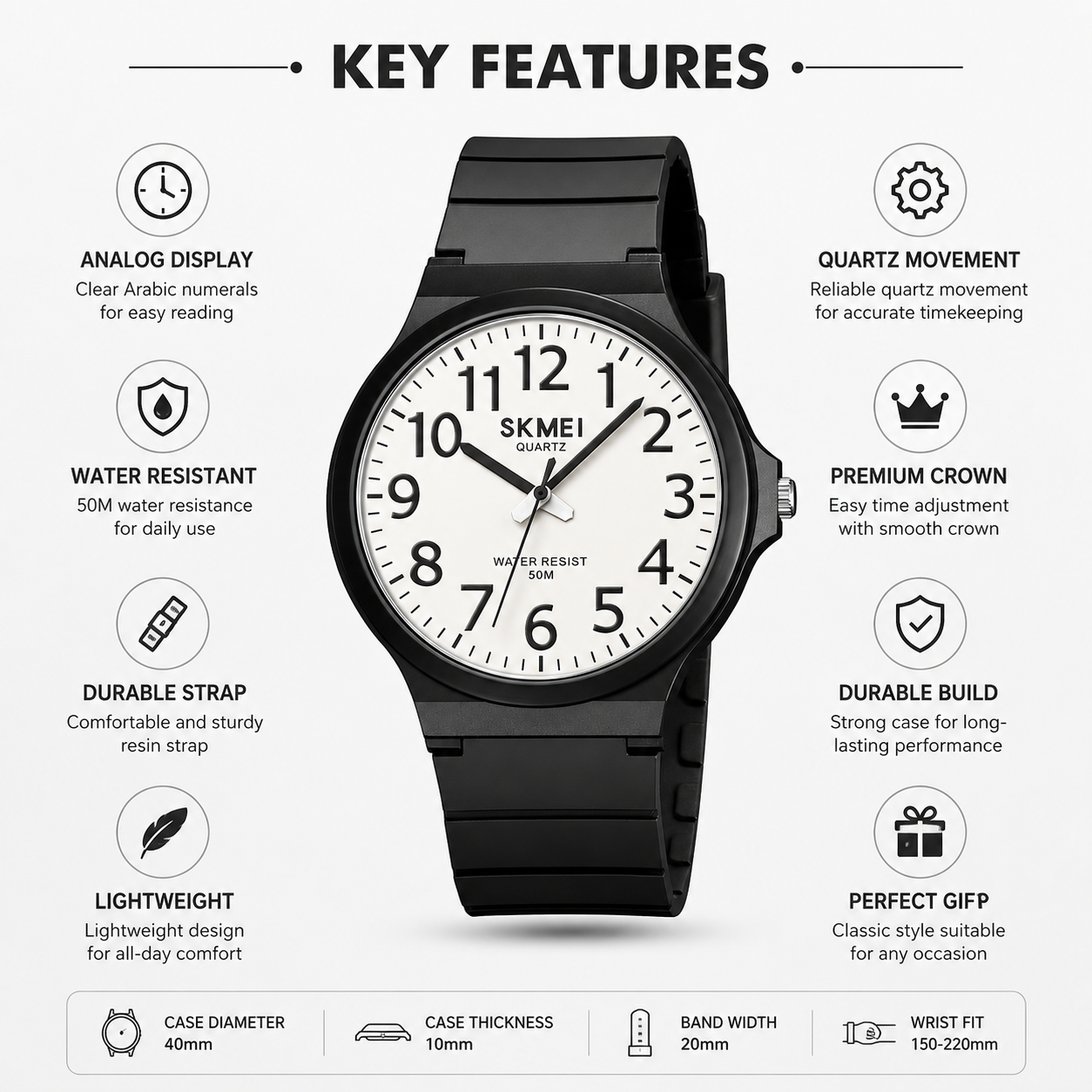 Classic Analog Wrist Watch for men