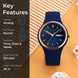 Analog Watch for Women with Navy Blue Silicone Strap and Round Dial for Casual & Formal Wear