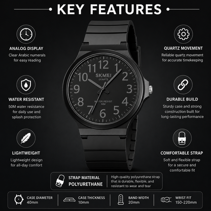 Classic Analog Wrist Watch for men