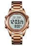 Digital Watch for Men with Rose Gold Stainless Steel Strap and Round Dial for Casual & Formal Wear