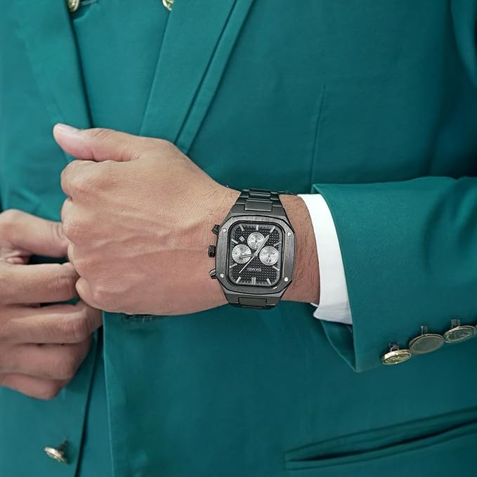 Luxury Chronograph Style Analog Watch for Men with Premium Metal Strap and Bold Designer Dial