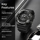 Analog-Digital Watch for Men with Black Silicone Strap and Round Dial for Casual & Formal Wear