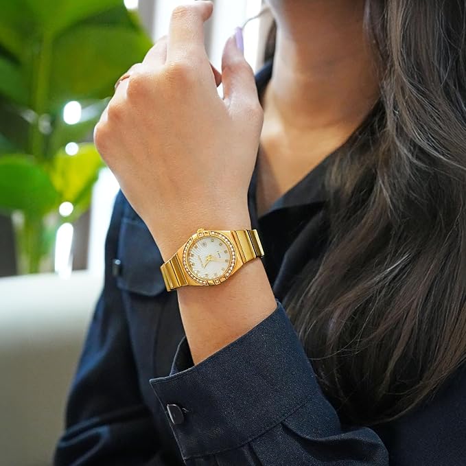 Elegant Crystal Accent Analog Watch for Women