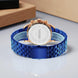 Analog Watch for Men with Blue Stainless Steel Strap and Round Dial for Casual & Formal Wear