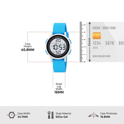 Skmei Digital Dial Silica Gel Strap Watch for Kids - 2427