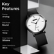 Analog Watch for Men with Black Silicone Strap and Round Dial for Casual & Formal Wear