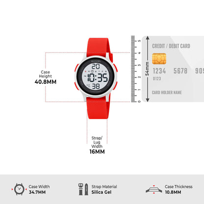 Skmei Digital Dial Silica Gel Strap Watch for Kids - 2427
