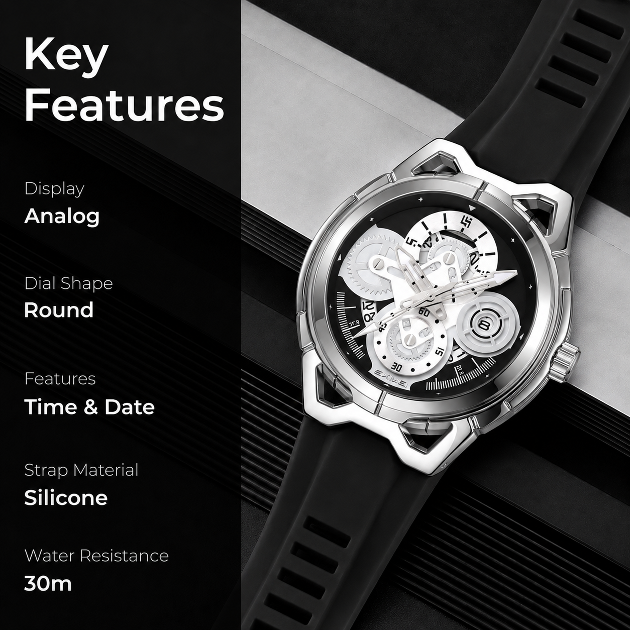 Stylish Analog Wrist Watch with Designer Dial for men