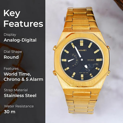 Men Watch Dual-Display Electronic Watch With Luminous 50m Waterproof Watch Fashion Multifunctional Sports Watch For Men