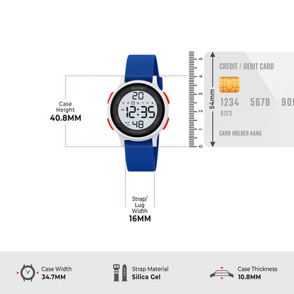 Skmei Digital Dial Silica Gel Strap Watch for Kids - 2427