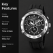 Analog-Digital Watch for Men with Black Silicone Strap and Round Dial for Casual & Formal Wear