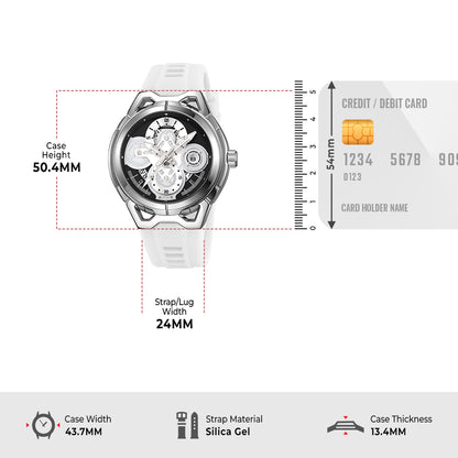 Skmei Quartz Analog Dial Silica Gel Strap Watch for Men - 9349