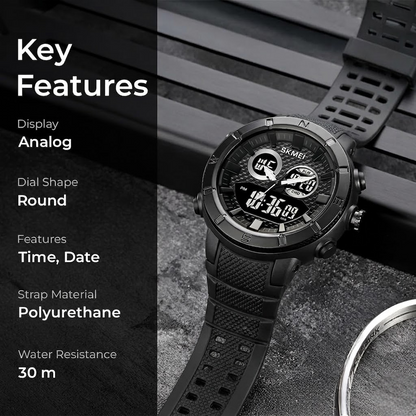 Premium Rugged Sports Watch Dual Display Tactical Wristwatch