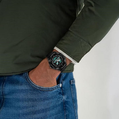 Rugged Analog-Digital Sports Watch with Multi-Function Display and Comfortable Strap For Men