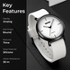 Analog Watch for Men with White Silicone Strap and Round Dial for Casual & Formal Wear
