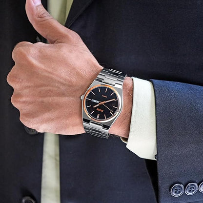 Men's Analog Quartz Stainless Steel Watch All-in-one Fashion, Water Resistant, Supply Calendar Week
