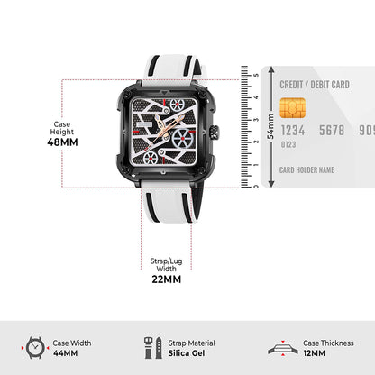 Skmei Quartz Analog Dial Silica Gel Strap Watch for Men - 9363