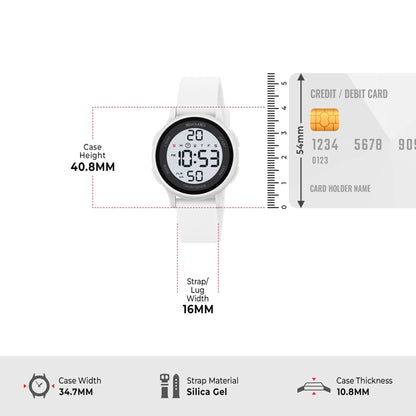 Skmei Digital Dial Silica Gel Strap Watch for Kids - 2427