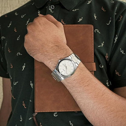 Men's Analog Quartz Stainless Steel Watch All-in-one Fashion, Water Resistant, Supply Calendar Week