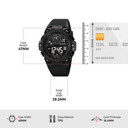 Skmei Digital Dial TPU Strap Watch for Men - 2337