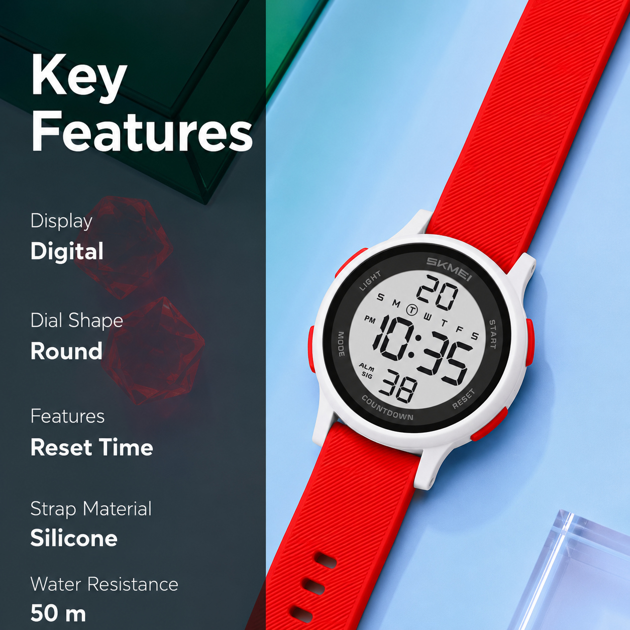 Sporty Digital Wrist Watch for Everyday Wear for kids