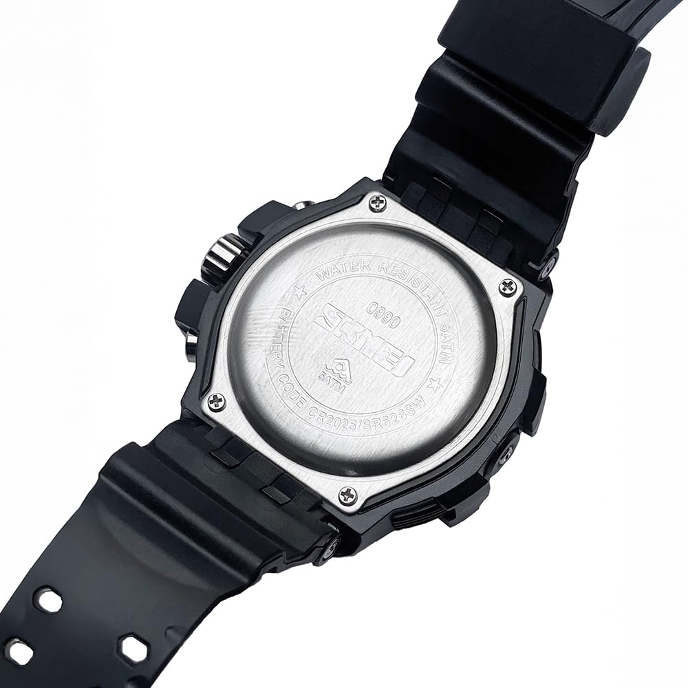 Multi Function Analog Digital Sports Wrist Watch with Flexible Strap For Men