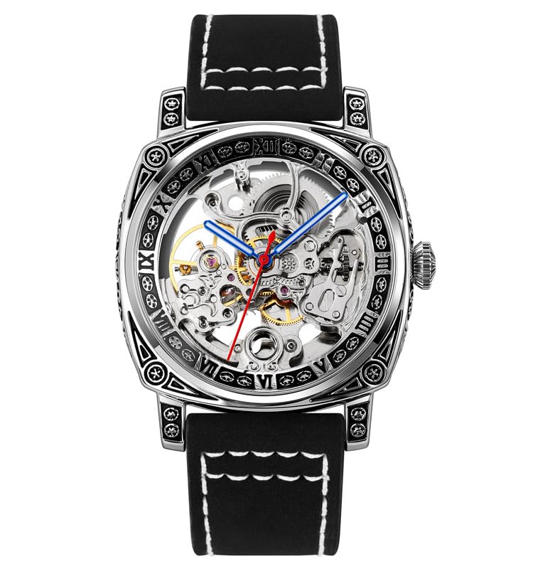 Skeleton Dial Mechanical Strap Automatic Watch For Men