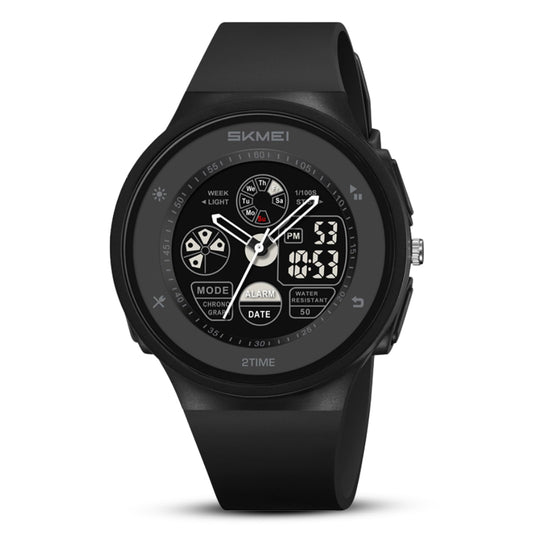 Skmei Digital Black Dial ABS Case TPU Strap Watch for Kids - 2346