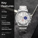 Analog Watch for Men with Silver Stainless Steel Strap and Round Dial for Casual & Formal Wear