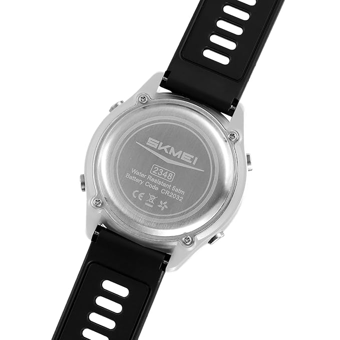 Skmei Digital Black Dial ABS Case TPU Strap Watch for Men - 2348