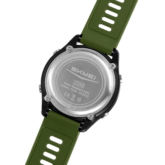 Skmei Digital Black Dial ABS Case TPU Strap Watch for Men - 2348