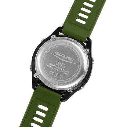 Skmei Digital Black Dial ABS Case TPU Strap Watch for Men - 2348