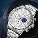 Analog Watch for Men with Silver Stainless Steel Strap and Round Dial for Casual & Formal Wear
