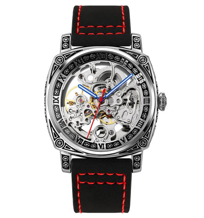 Skeleton Dial Mechanical Strap Automatic Watch For Men