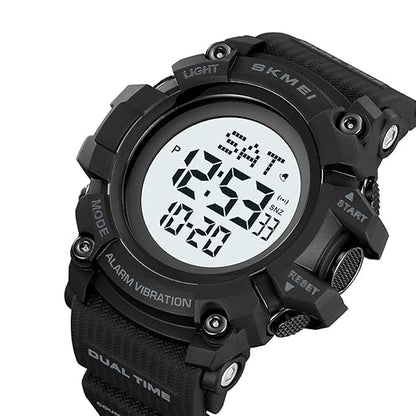 Skmei Digital Black Dial ABS-TPU Case TPU Strap Watch for Men - 2313