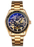 Automatic Watch for Men with Gold Stainless Steel Strap and Round Dial for Casual & Formal Wear