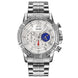 Analog Watch for Men with Silver Stainless Steel Strap and Round Dial for Casual & Formal Wear
