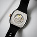 Automatic Watch for Men with Black Silicone Strap and Round Dial for Casual & Formal Wear