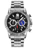 Analog Watch for Men with Silver Stainless Steel Strap and Round Dial for Casual & Formal Wear