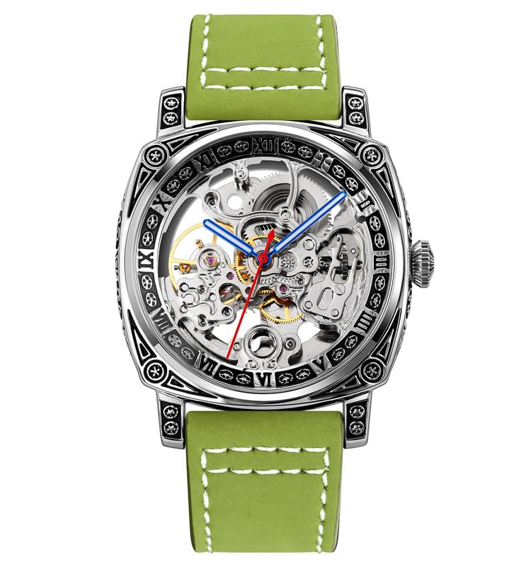 Skeleton Dial Mechanical Strap Automatic Watch For Men