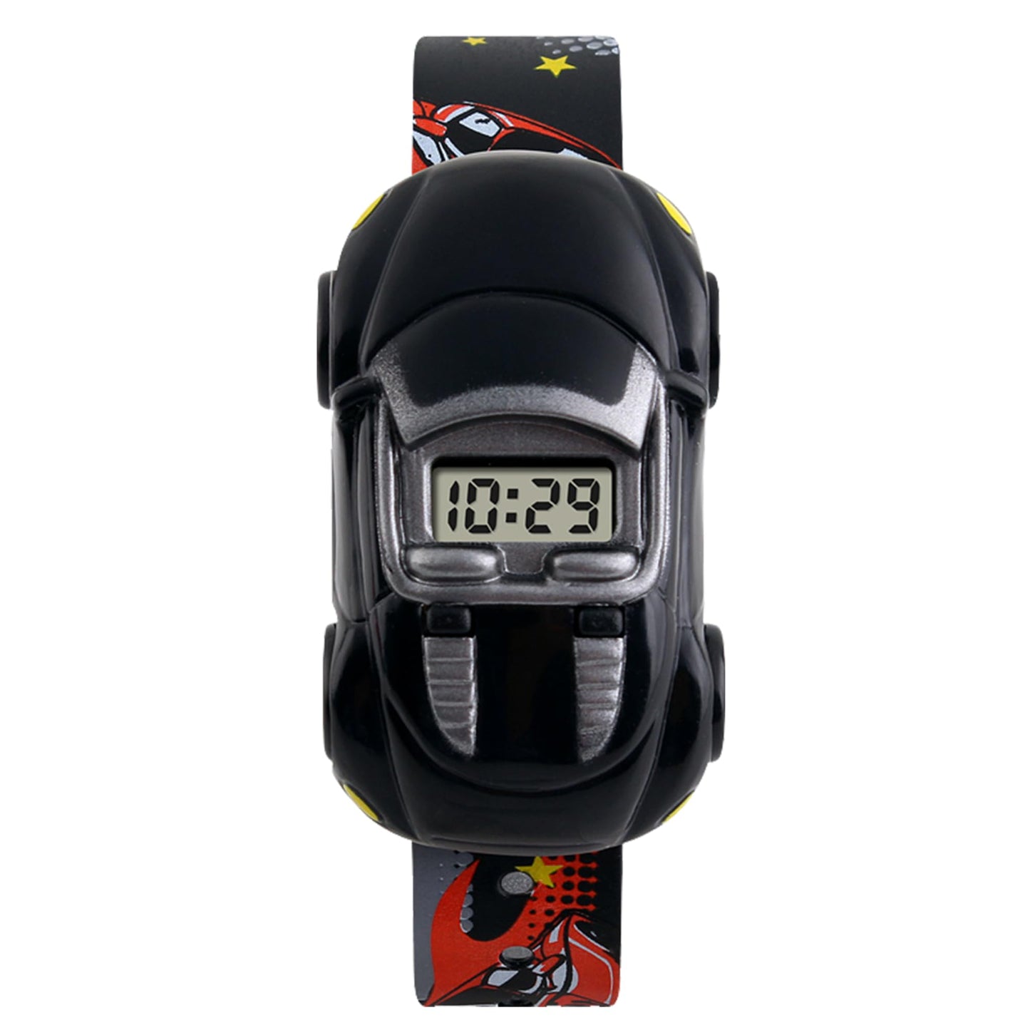 Kids Digital Wrist Watch with Racing Car Design and Soft Strap