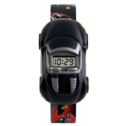 Kids Digital Wrist Watch with Racing Car Design and Soft Strap